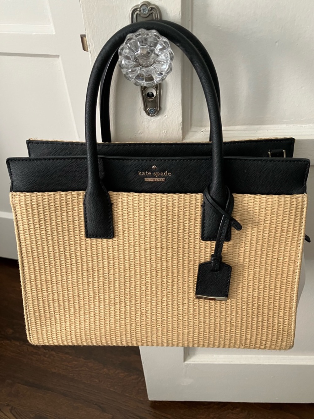 Kate Spade Cameron Street Candace Raffia Satchel - Picture 3 of 14